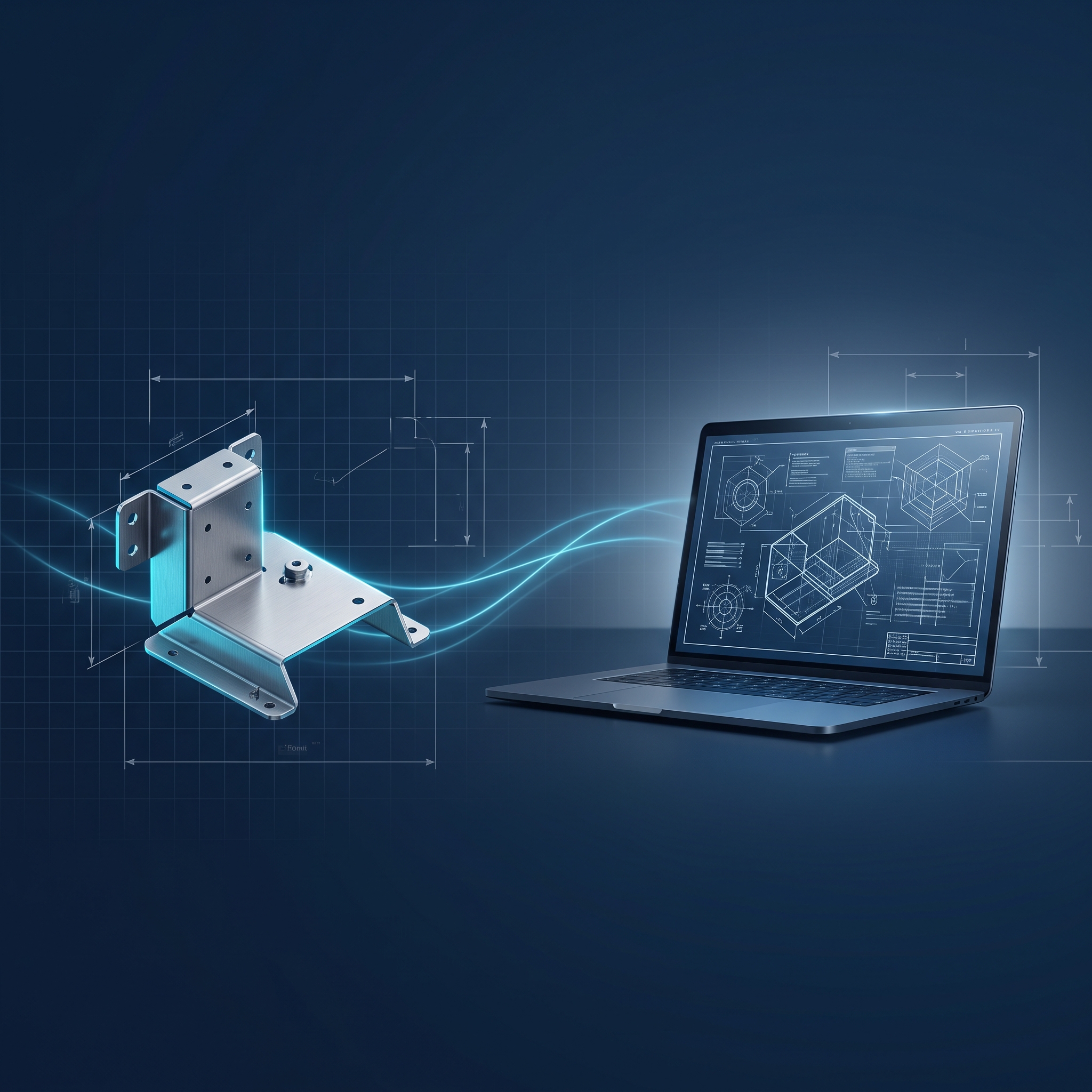 Sac levha parçanın CAD modeli ve teknik resmi — mühendislik eğitimi görseli