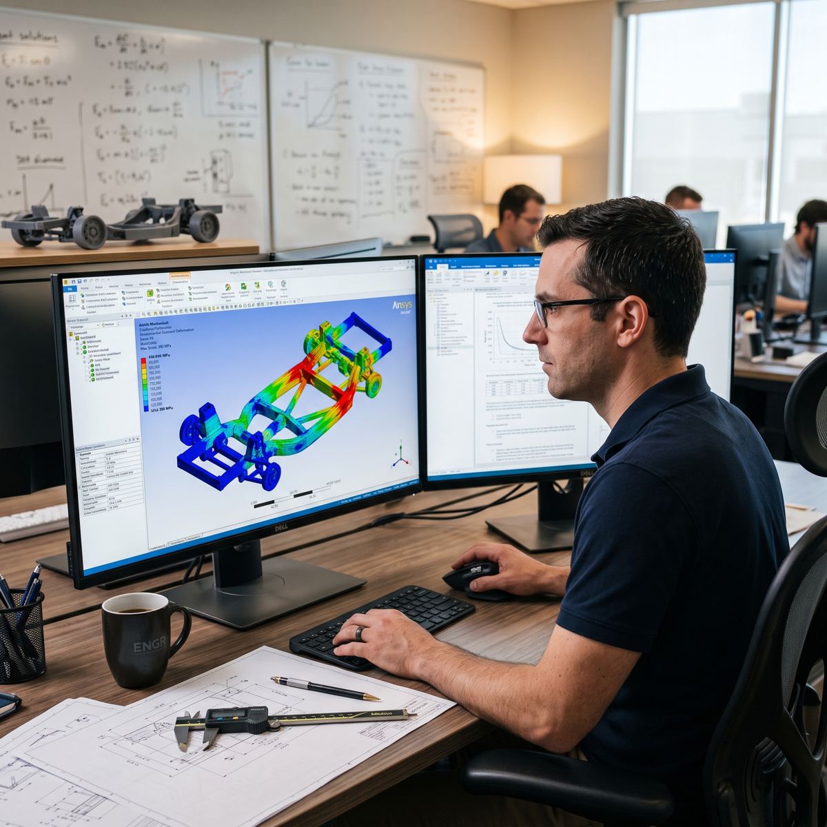 ANSYS FEM yapısal analiz sonucu